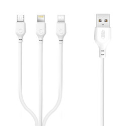 Кабел XO - NB103, 3в1, 2.1А , 1 метър Кабел XO - NB103, 3в1, 2.1А , 1 метър
