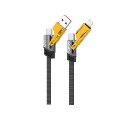 Кабел XO - NB283, 4в1, USB-A+Type-C към Type-C+Lightning, 60W, 1м Кабел XO - NB283, 4в1, USB-A+Type-C към Type-C+Lightning, 60W, 1м