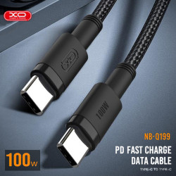 Кабел XO - NB-Q199 100W, Type-C към Type-C, 5A, 1.5 метра Кабел XO - NB-Q199 100W, Type-C към Type-C, 5A, 1.5 метра