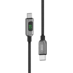 Кабел XO - NB-Q203B 60W, Type-C към Type-C, 1 метър Кабел XO - NB-Q203B 60W, Type-C към Type-C, 1 метър