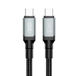 Кабел XO - NB-Q264B 240W, Type-C към Type-C, Metal Braided ,1 метър Кабел XO - NB-Q264B 240W, Type-C към Type-C, Metal Braided ,1 метър