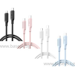 Кабел XO - NB-Q265B 60W, Type-C към Type-C, 1 метър Кабел XO - NB-Q265B 60W, Type-C към Type-C, 1 метър