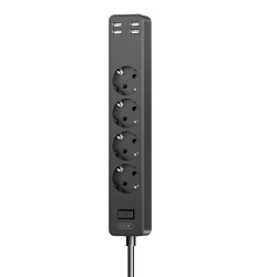 Разклонител XO - WL10, 4xAC Гнезда + 4xUSB-A + Захранващ бутон, 2500W Разклонител XO - WL10, 4xAC Гнезда + 4xUSB-A + Захранващ бутон, 2500W