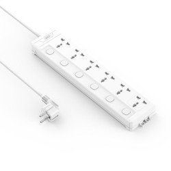 Разклонител XO - WL18 - 6 x Гнезда с независими power бутони, 2500W Разклонител XO - WL18 - 6 x Гнезда с независими power бутони, 2500W