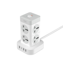 Разклонител XO - WL21 - 8 x Sockets + 3 x USB-A + USB-C, 2500W Разклонител XO - WL21 - 8 x Sockets + 3 x USB-A + USB-C, 2500W