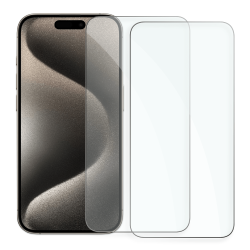 СЕТ Стъклени протектори XO 2.5D за Apple iPhone 15 Pro - 2 броя  СЕТ Стъклени протектори XO 2.5D за Apple iPhone 15 Pro - 2 броя