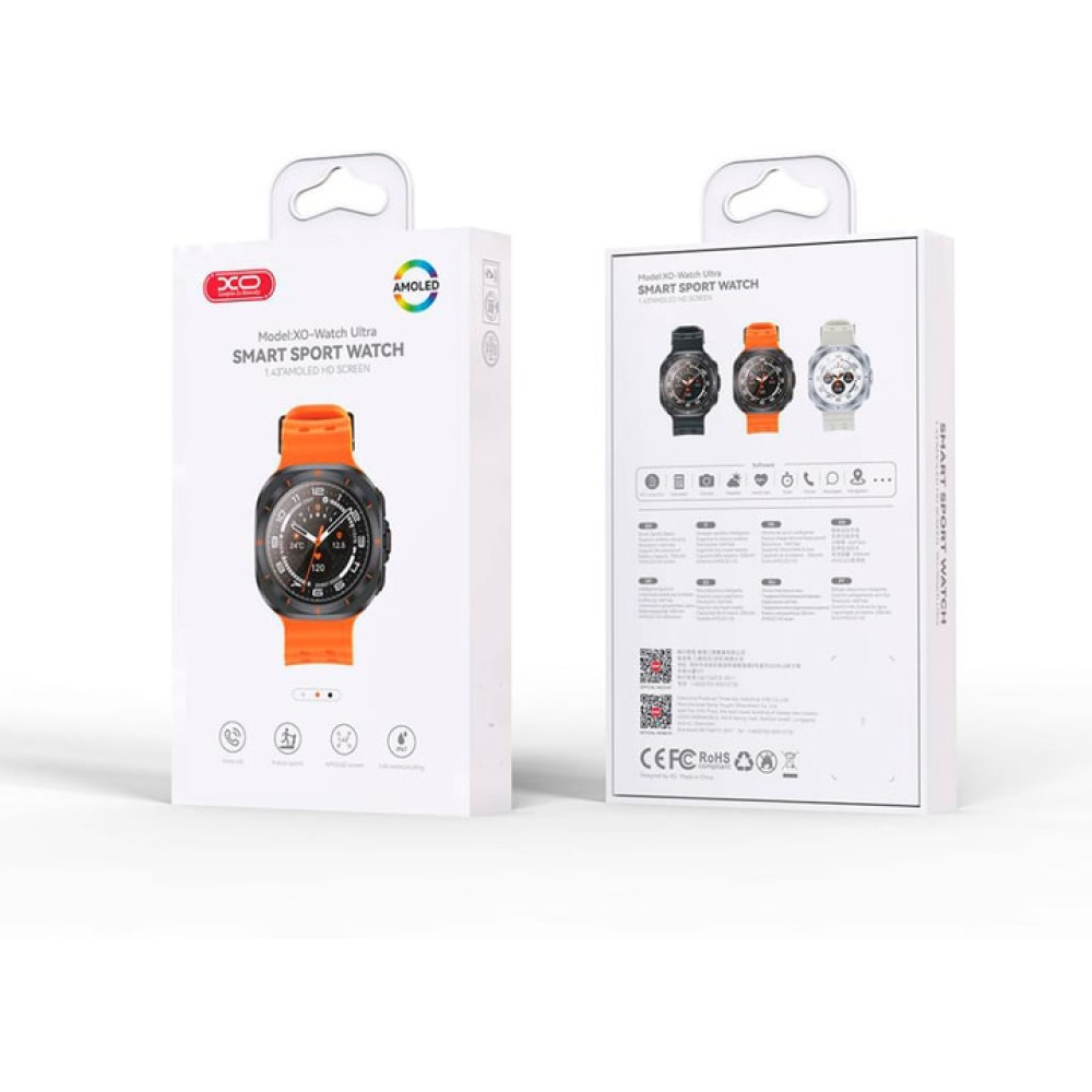 Смарт часовник XO - Watch Ultra - Черен Смарт часовник XO - Watch Ultra - Черен