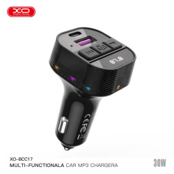 Трансмитер XO - BCC17, MP3 Wireless 30W, QC,PD 3A, USB-A, USB-C Трансмитер XO - BCC17, MP3 Wireless 30W, QC,PD 3A, USB-A, USB-C
