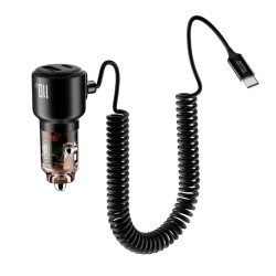 Зарядно за автомобил 12V XO - CC59 110W, USB-A/QC 3.0 + USB-C/PD3 + кабел Type-C  Зарядно за автомобил 12V XO - CC59 110W, USB-A/QC 3.0 + USB-C/PD3 + кабел Type-C