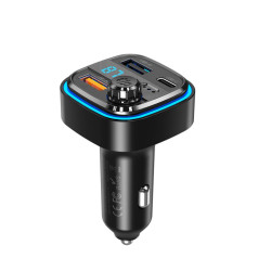 Трансмитер XO - BCC08, MP3 Wireless 15.5W, 1xUSB-A,1xUSB-A, USB-C, TF Card, QC 3.1A  Трансмитер XO - BCC08, MP3 Wireless 15.5W, 1xUSB-A,1xUSB-A, USB-C, TF Card, QC 3.1A