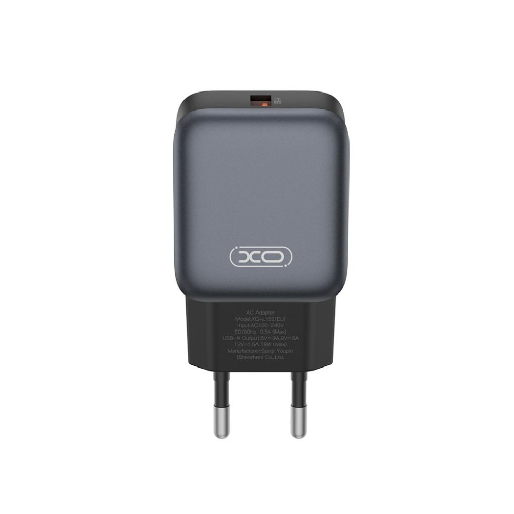 Зарядно устройство 220V XO - L152 18W, USB-A Зарядно устройство 220V XO - L152 18W, USB-A