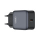 Зарядно устройство 220V XO - L155 30W, USB-A + кабел Type-C към Type-C