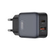 Зарядно устройство 220V XO - L156 30W, USB-A, USB-C + кабел Type-C към Lightning