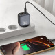 Зарядно устройство 220V XO - L156 30W, USB-A, USB-C + кабел Type-C към Type-C