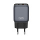 Зарядно устройство 220V XO - L156 30W, USB-A, USB-C + кабел Type-C към Lightning