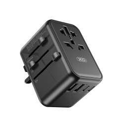Зарядно устройство 220V 2xUSB-A, 3xUSB-C, AC + Преходник от към всички стандарти XO - WL22, 65W Зарядно устройство 220V 2xUSB-A, 3xUSB-C, AC + Преходник от към всички стандарти XO - WL22, 65W