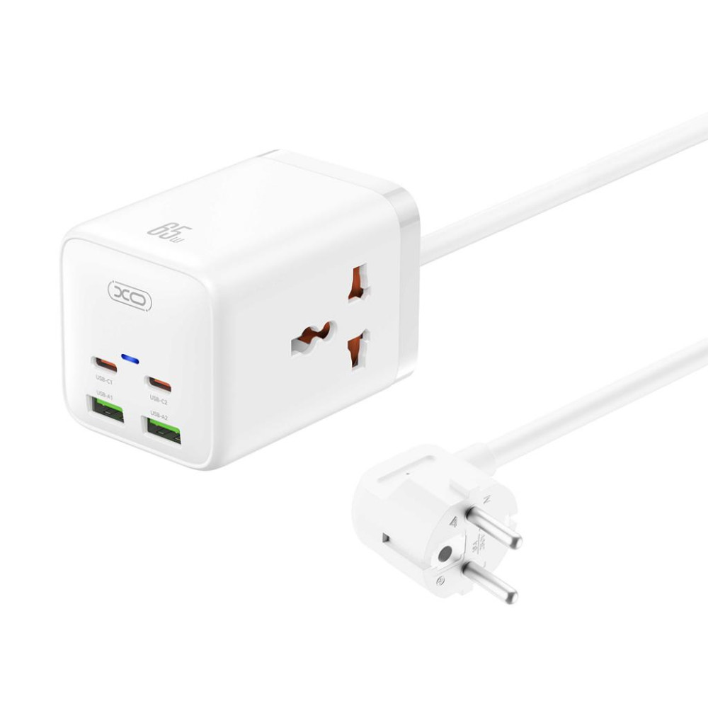 Зарядно устройство 220V 2xUSB-A, 2xUSB-C, AC XO - WL24, 65W Зарядно устройство 220V 2xUSB-A, 2xUSB-C, AC XO - WL24, 65W