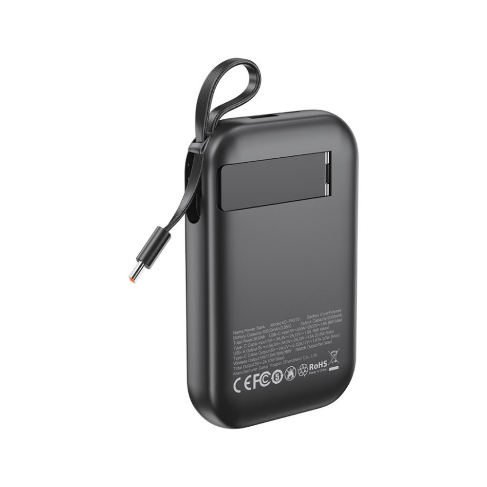 Външна батерия XO PR270 + кабел Type-C - 10 000 mAh, 22.5W Външна батерия XO PR270 + кабел Type-C - 10 000 mAh, 22.5W