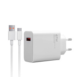 Оригинално зарядно устройство 220V Xiaomi - MDY-12 67W, USB-A Оригинално зарядно устройство 220V Xiaomi - MDY-12 67W, USB-A