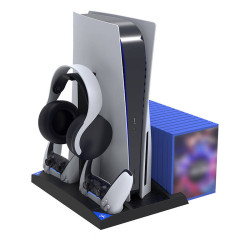 Мултифункционална стойка за PS5 и аксесоари iPega PG-P5013B, USB 2.0 Мултифункционална стойка за PS5 и аксесоари iPega PG-P5013B, USB 2.0