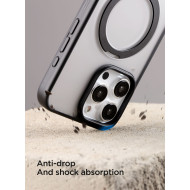 Калъф JOYROOM Bracket Series MagSafe за Apple iPhone 15 - Черен Мат Калъф JOYROOM Bracket Series MagSafe за Apple iPhone 15 - Черен Мат