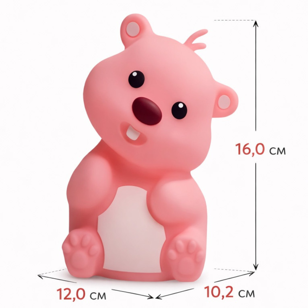 Нощна лампа Nimbo Silicone Bear, TAP, 3-whites, USB