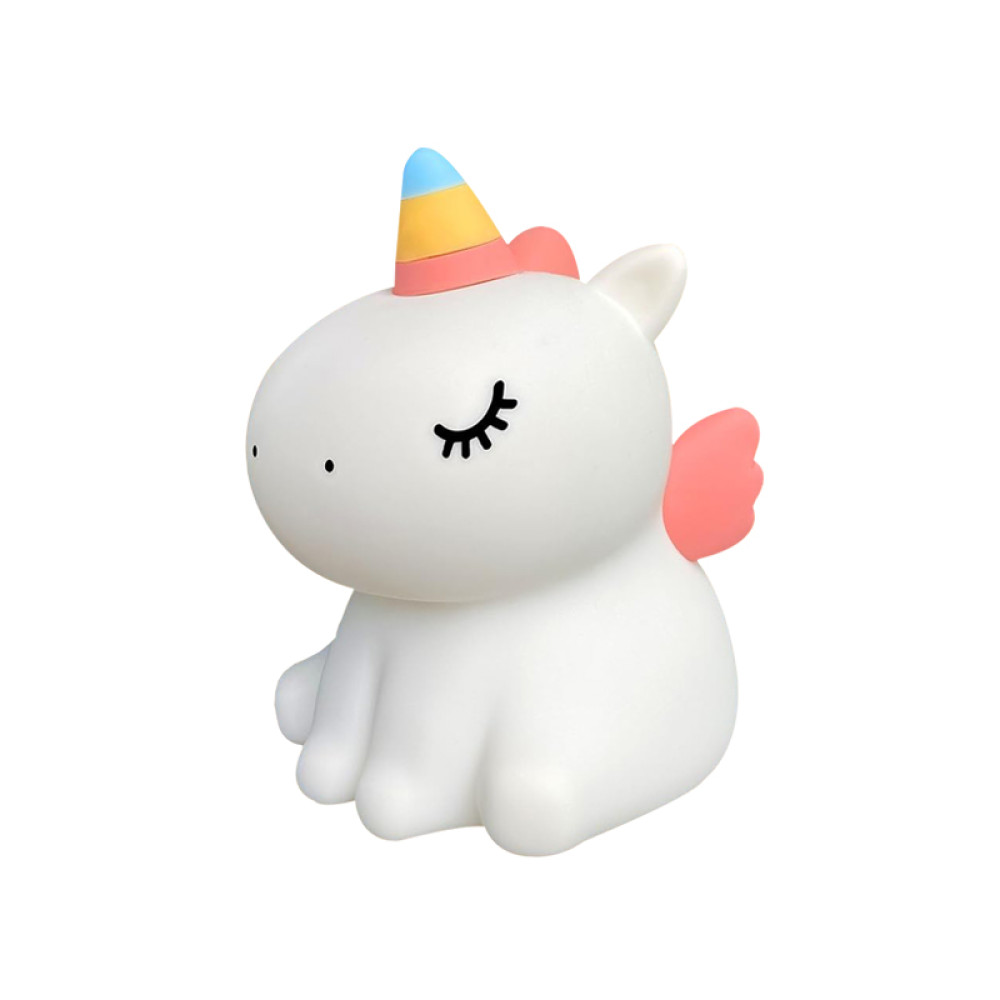 Нощна лампа Nimbo Silicone Fluffy unicorn, TAP, 3-whites, USB