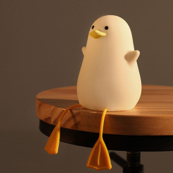 Нощна лампа Nimbo Silicone Long-legged duckling, TAP, 3-whites, USB