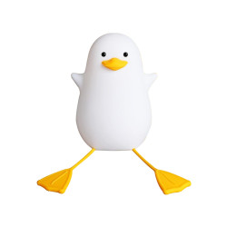 Нощна лампа Nimbo Silicone Long-legged duckling, TAP, 3-whites, USB