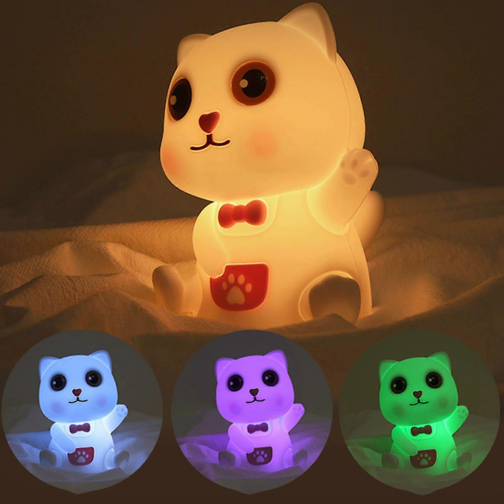 Нощна лампа Nimbo Silicone Cat, PAT, colorful, USB Нощна лампа Nimbo Silicone Cat, PAT, colorful, USB