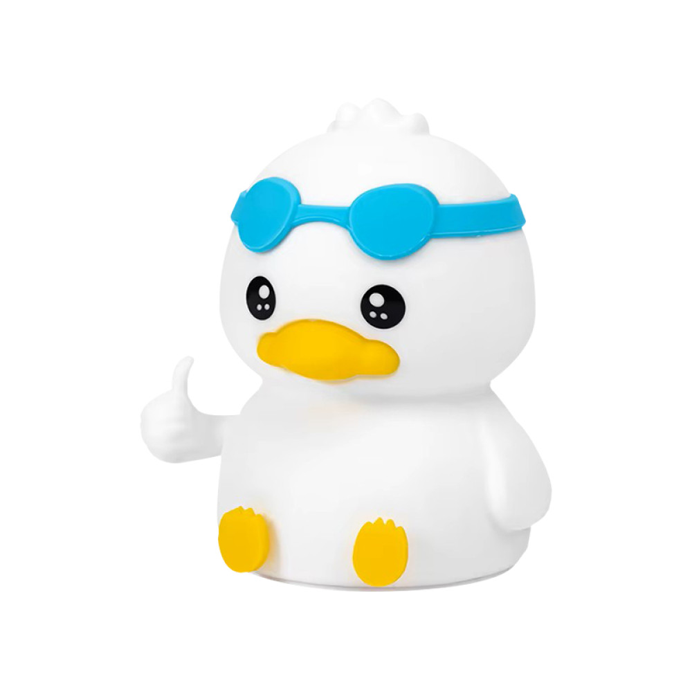 Нощна лампа Nimbo Silicone Duck with glasses, PAT, colorful, TAP, USB