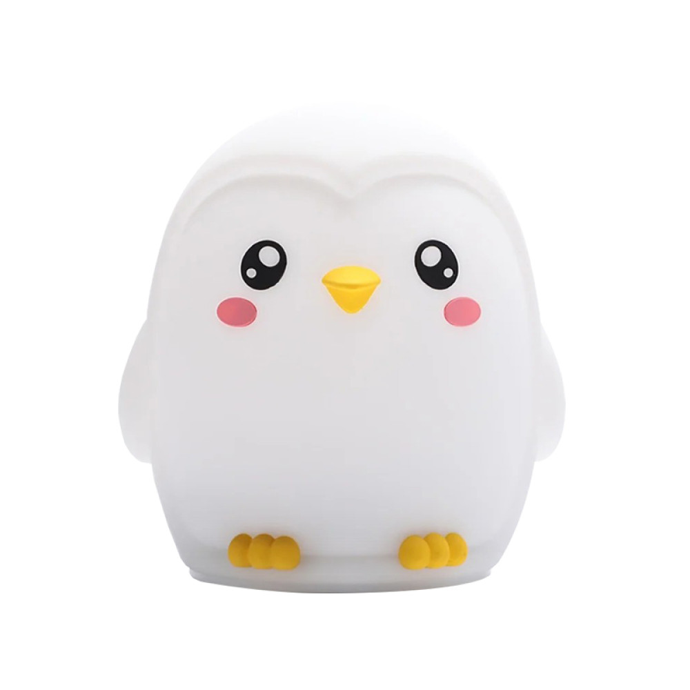 Нощна лампа Nimbo Silicone Penguin, TAP, 3-whites, USB