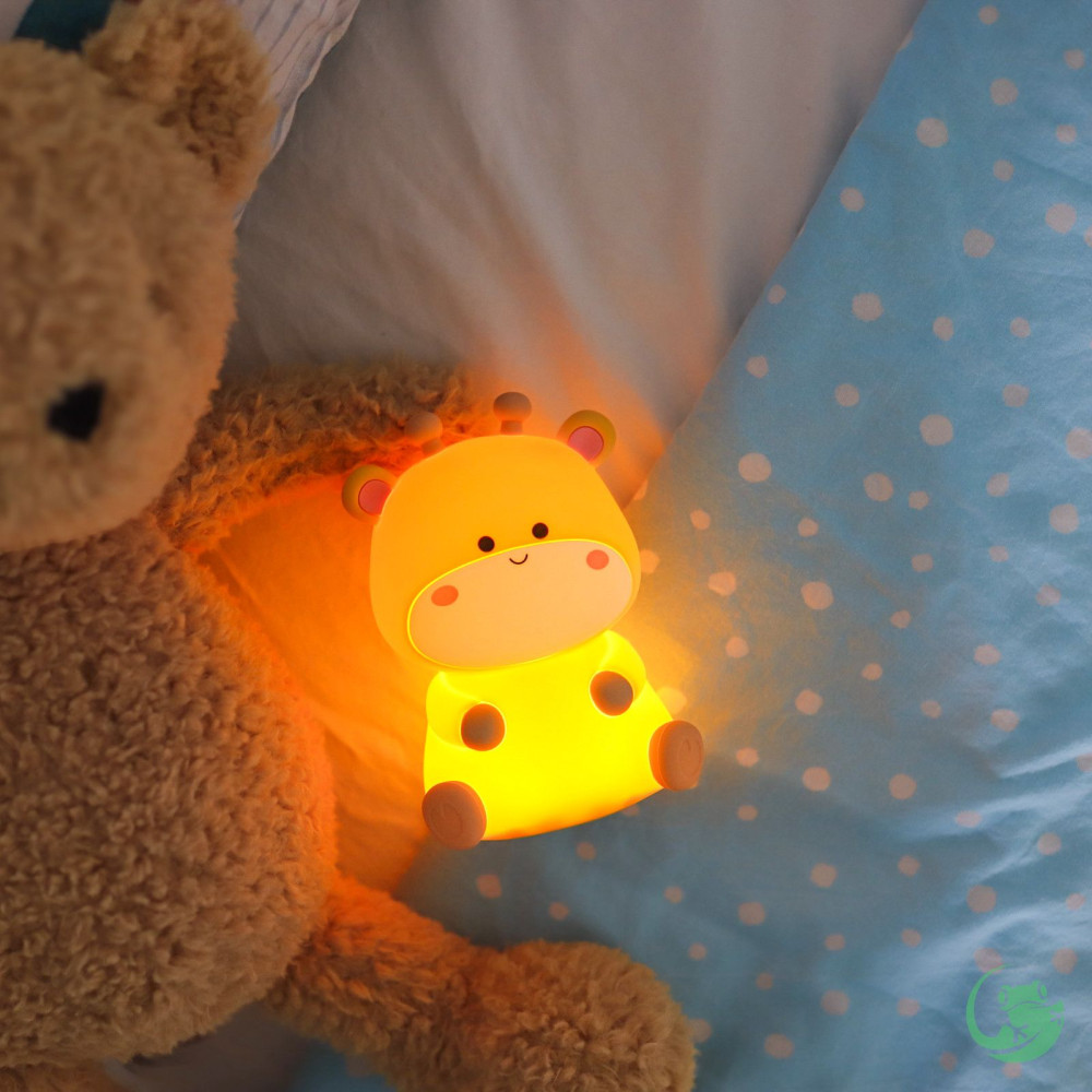 Нощна лампа Nimbo Silicone Deer, yellow, TAP, 2-whites, USB, timer