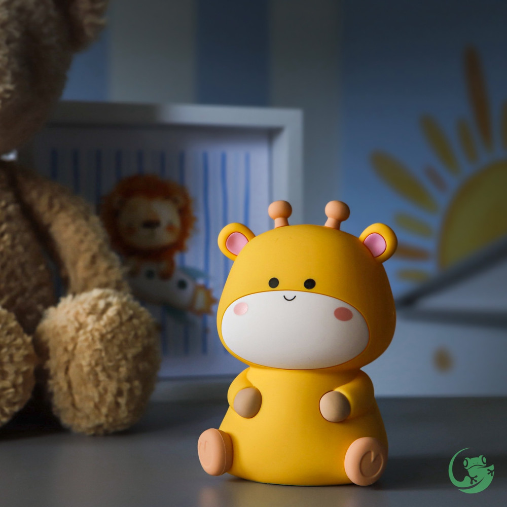 Нощна лампа Nimbo Silicone Deer, yellow, TAP, 2-whites, USB, timer