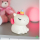 Нощна лампа Nimbo Silicone Fluffy unicorn, TAP, 3-whites, USB