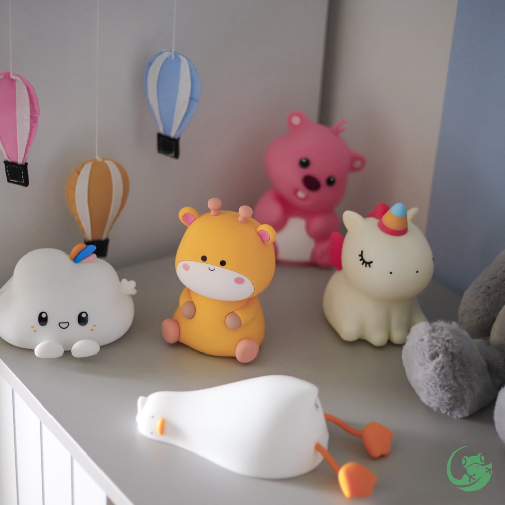 Нощна лампа Nimbo Silicone Bear, TAP, 3-whites, USB