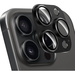 3D стъклен протектор за камера Apple iPhone 16 Pro Max, Черен 3D стъклен протектор за камера Apple iPhone 16 Pro Max, Черен