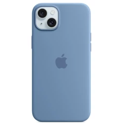  Калъф Silicone MagSafe за Apple iPhone 15 - Winter Blue