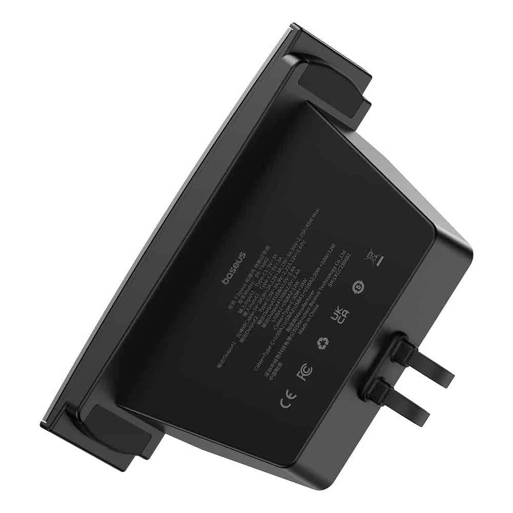 Хъб за вграждане за автомобили TESLA T-Space BASEUS (B00051300111-00) 45W  - 2xUSB-A, 2xUSB-C + кабел Type-C (Lightning)