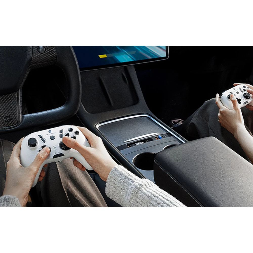 Хъб за вграждане за автомобили TESLA T-Space BASEUS (B00051300111-00) 45W  - 2xUSB-A, 2xUSB-C + кабел Type-C (Lightning)