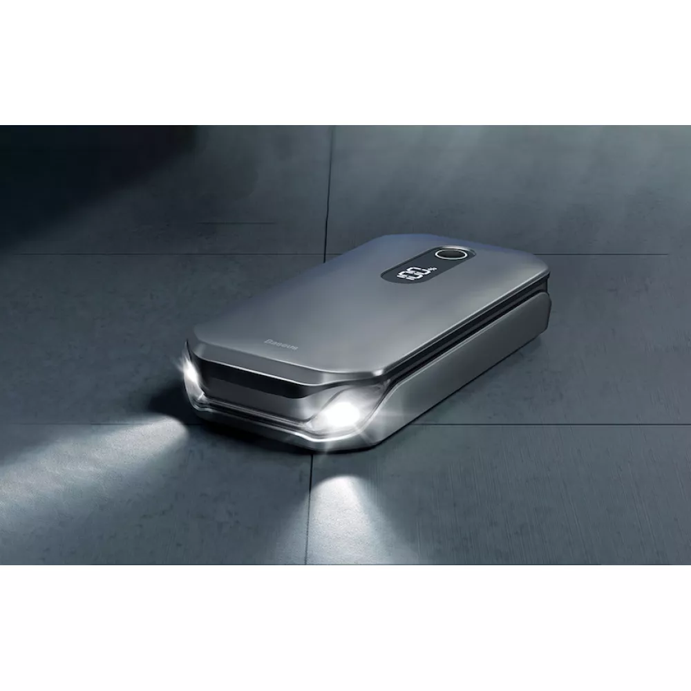        Стартер за автомобил и външна батерия Baseus (CRJS03-01) - 12 000 mAh, 1000A + фенер , (C00245800U03-Z1)