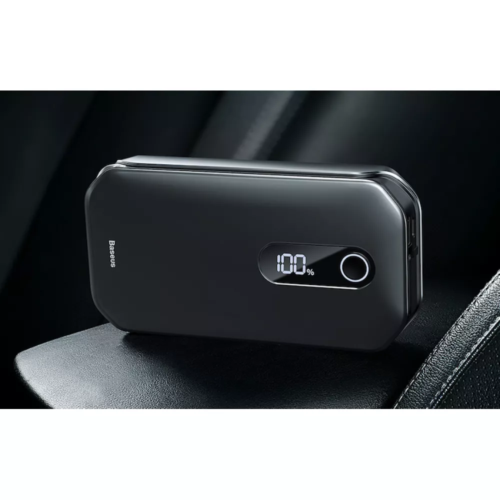        Стартер за автомобил и външна батерия Baseus (CRJS03-01) - 12 000 mAh, 1000A + фенер , (C00245800U03-Z1)