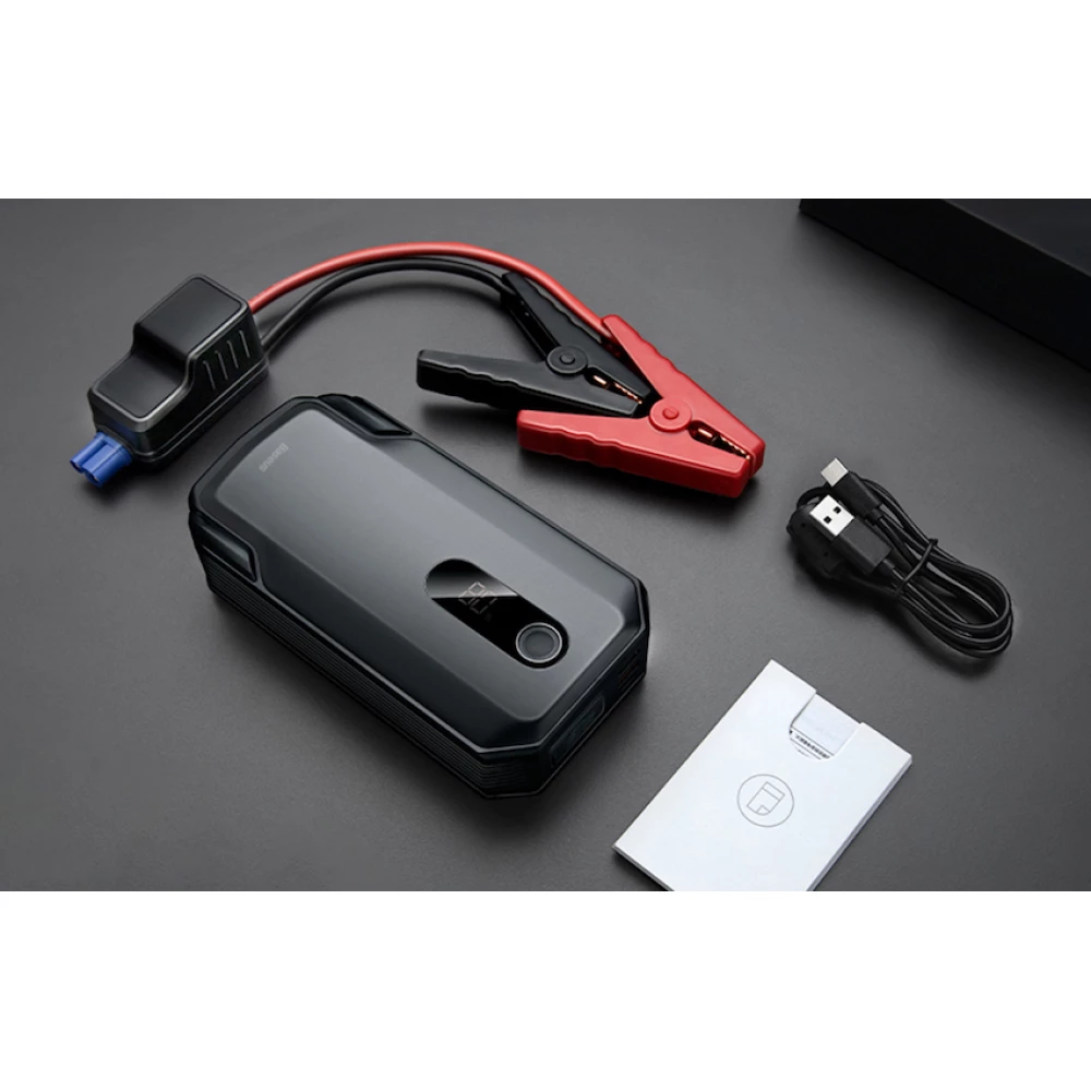 Стартер за автомобил и външна батерия Baseus (CGNL020001) - 20 000 mAh, 2000A + фенер, 42W
