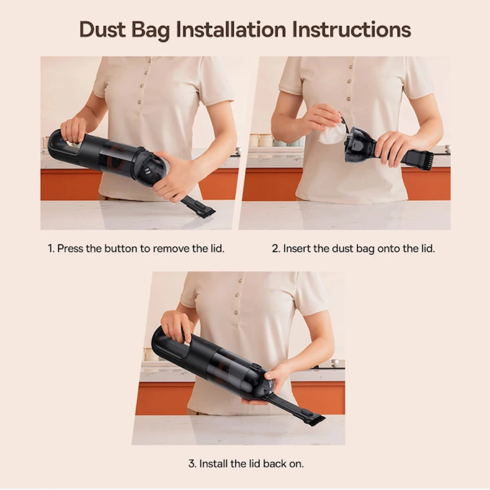 Прахосмукачка за автомобил Baseus - Car Vacuum Cleaner AP01 - (C30450100111-00)