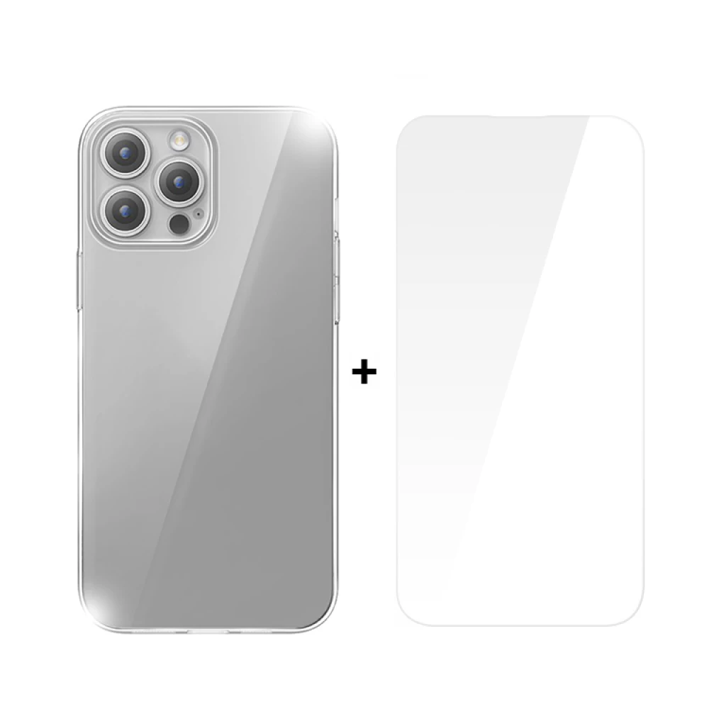 Калъф + стъклен протектор BASEUS Corning за Apple iPhone 15 Pro