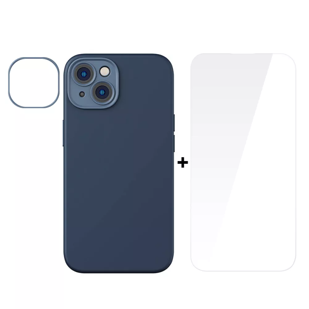 Калъф + стъклен протектор BASEUS Liquid Gel за Apple iPhone 14 Pro