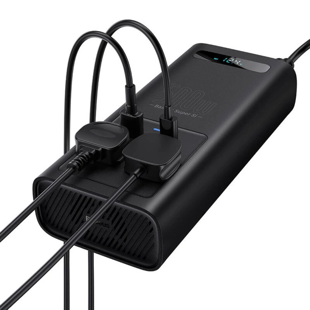 Инвертор за кола 12V/24V BASEUS, 500W, 2*AC, USB-A, USB-C (CGNB000101)