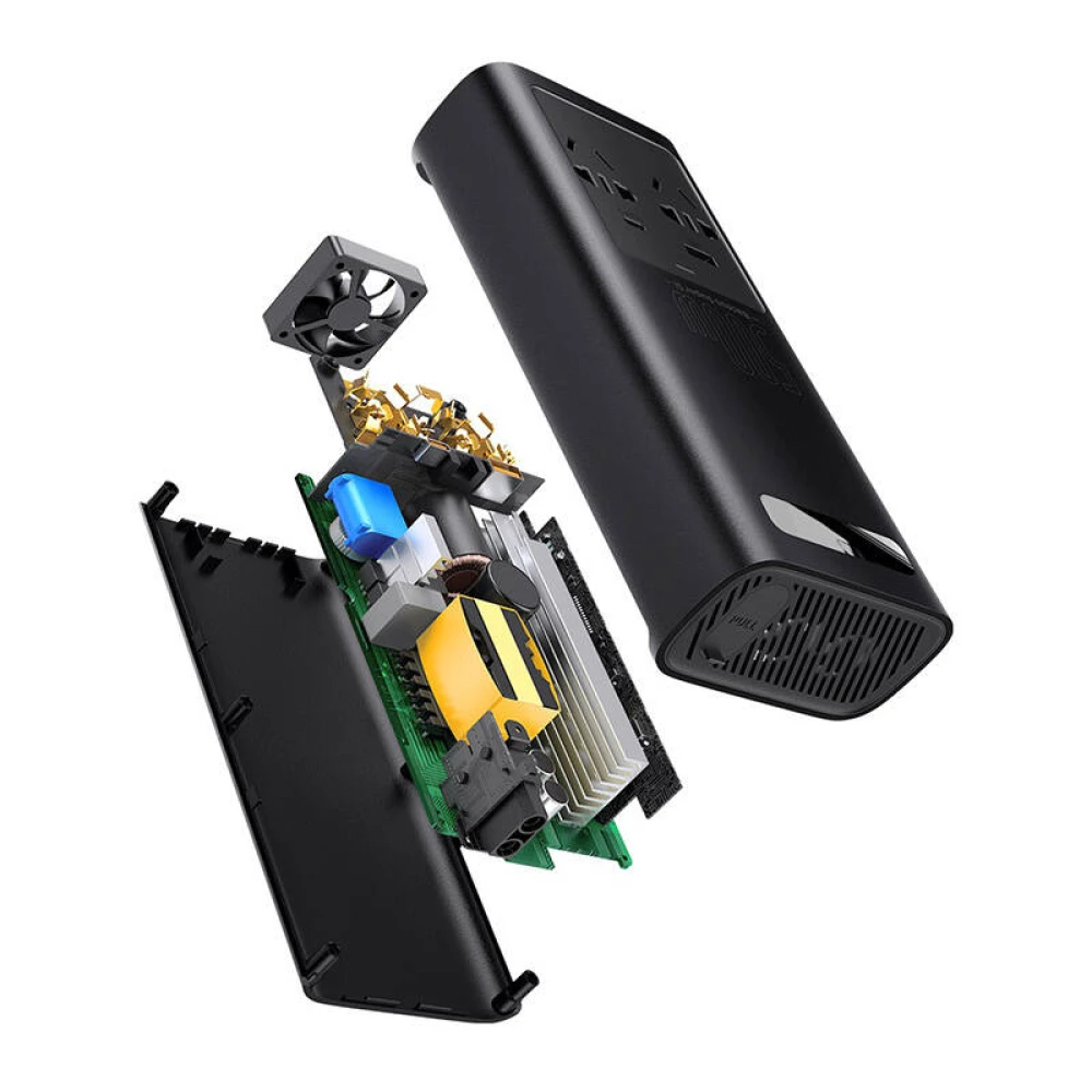 Инвертор за кола 12V/24V BASEUS, 500W, 2*AC, USB-A, USB-C (CGNB000101)