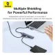 Хъб 4в1 BASEUS UltraJoy от Type-C/USB-A към 3xUSB3.0, USB2.0, USB-C, RJ45 (B0005280B811-14)