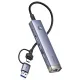 Хъб 4в1 BASEUS UltraJoy от Type-C/USB-A към 3xUSB3.0, USB2.0, USB-C, RJ45 (B0005280B811-14)